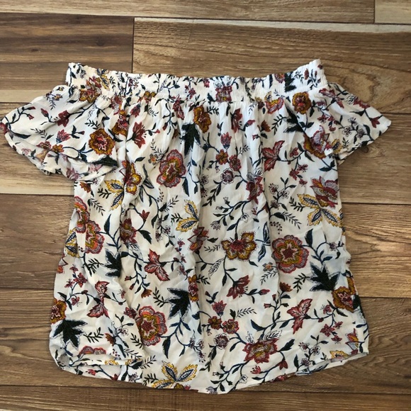 Strapless floral top - Picture 2 of 3